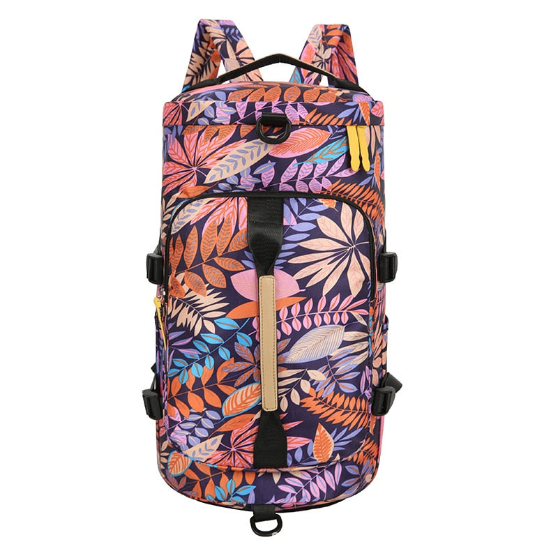 Large Travel Bucket Backpack Printing Moutaineering Bag Luggage Travel Duffle Carry On Rucksack Travelling Shoulder Bags XA107C