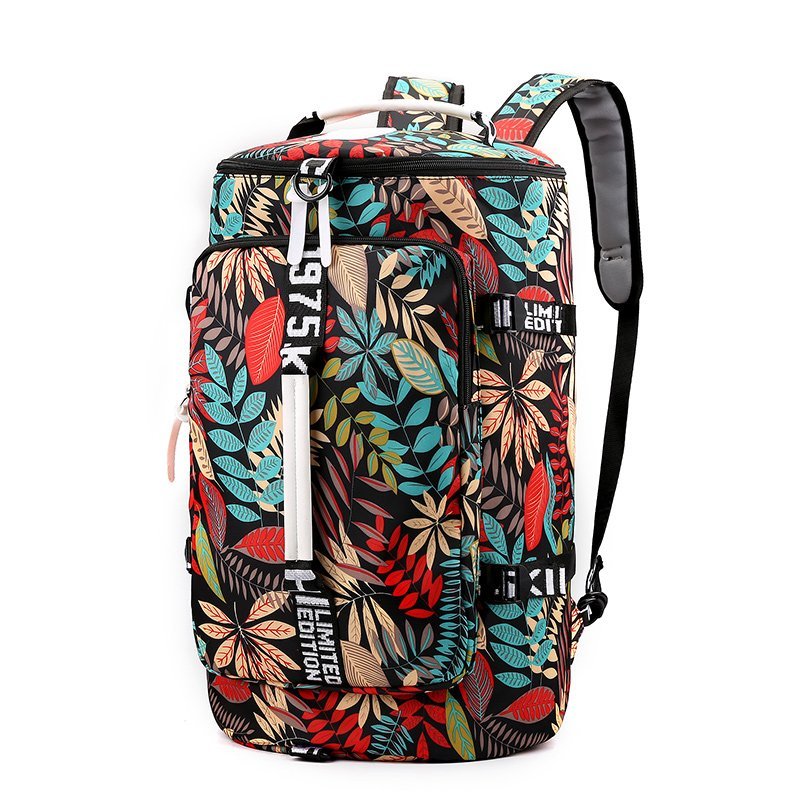 Large Travel Bucket Backpack Printing Moutaineering Bag Luggage Travel Duffle Carry On Rucksack Travelling Shoulder Bags XA107C