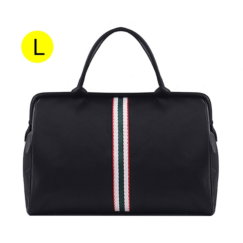 Women Overnight Weekend Fitness Bag Ladies Stripe Yaga Big Travel Bag Light Men Foldable Outdoor Bags Korean 2022 XA37WB